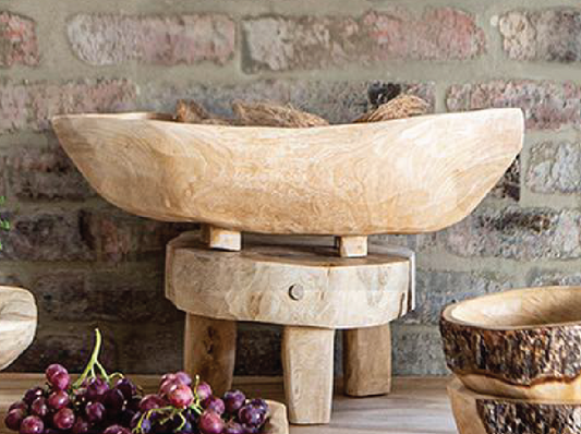 OVAL BOWL WITH 4 LEGS